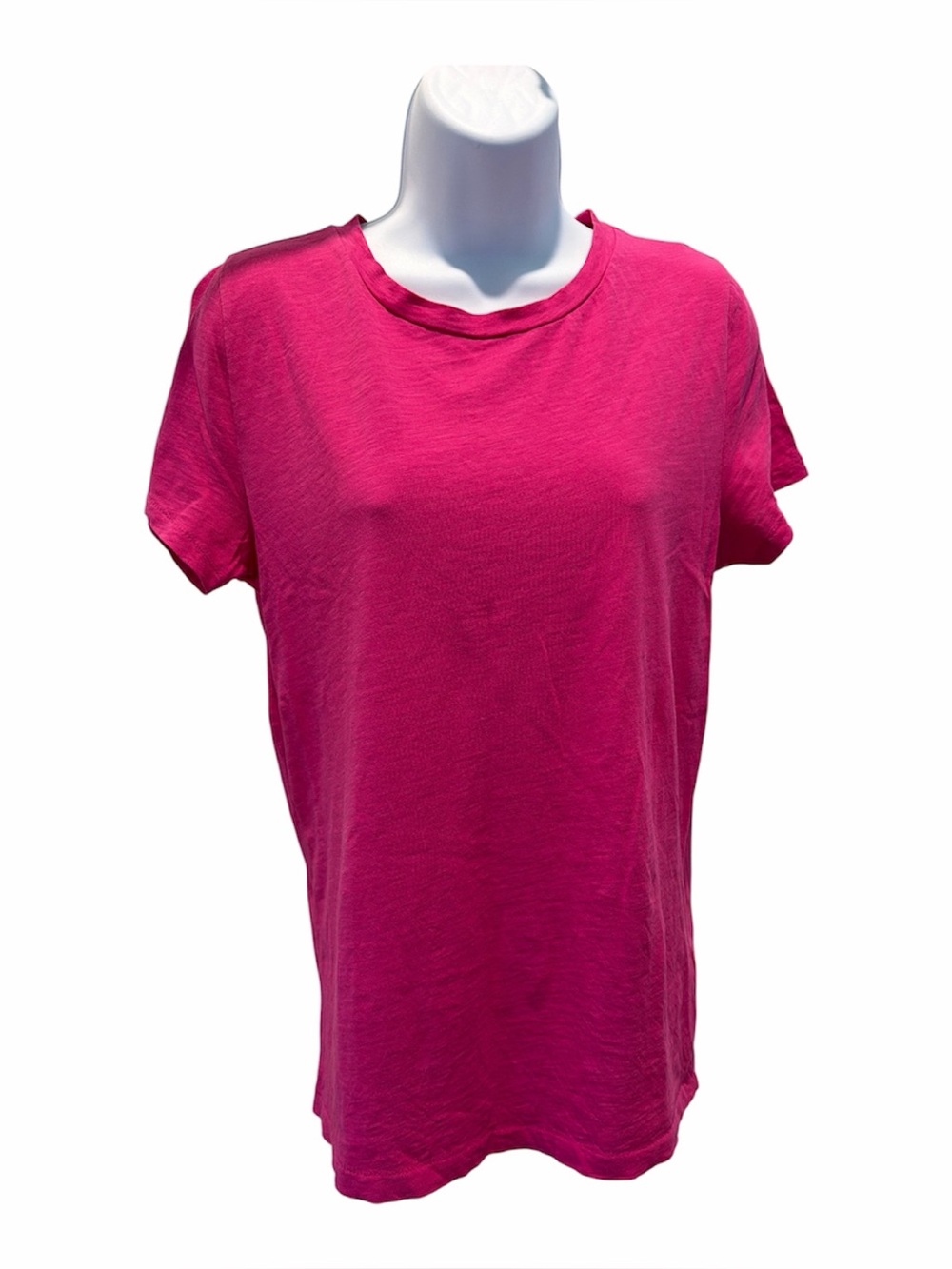 J. CREW Magenta Slub Cotton Tee size medium